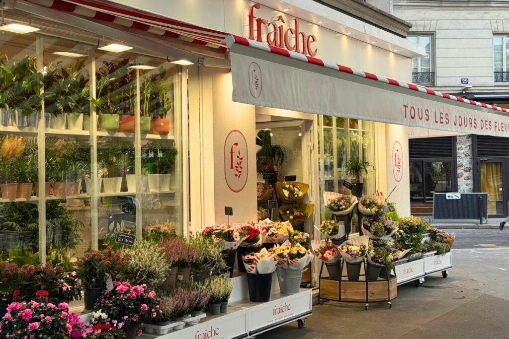 magasin fraiche paris banc fleurs